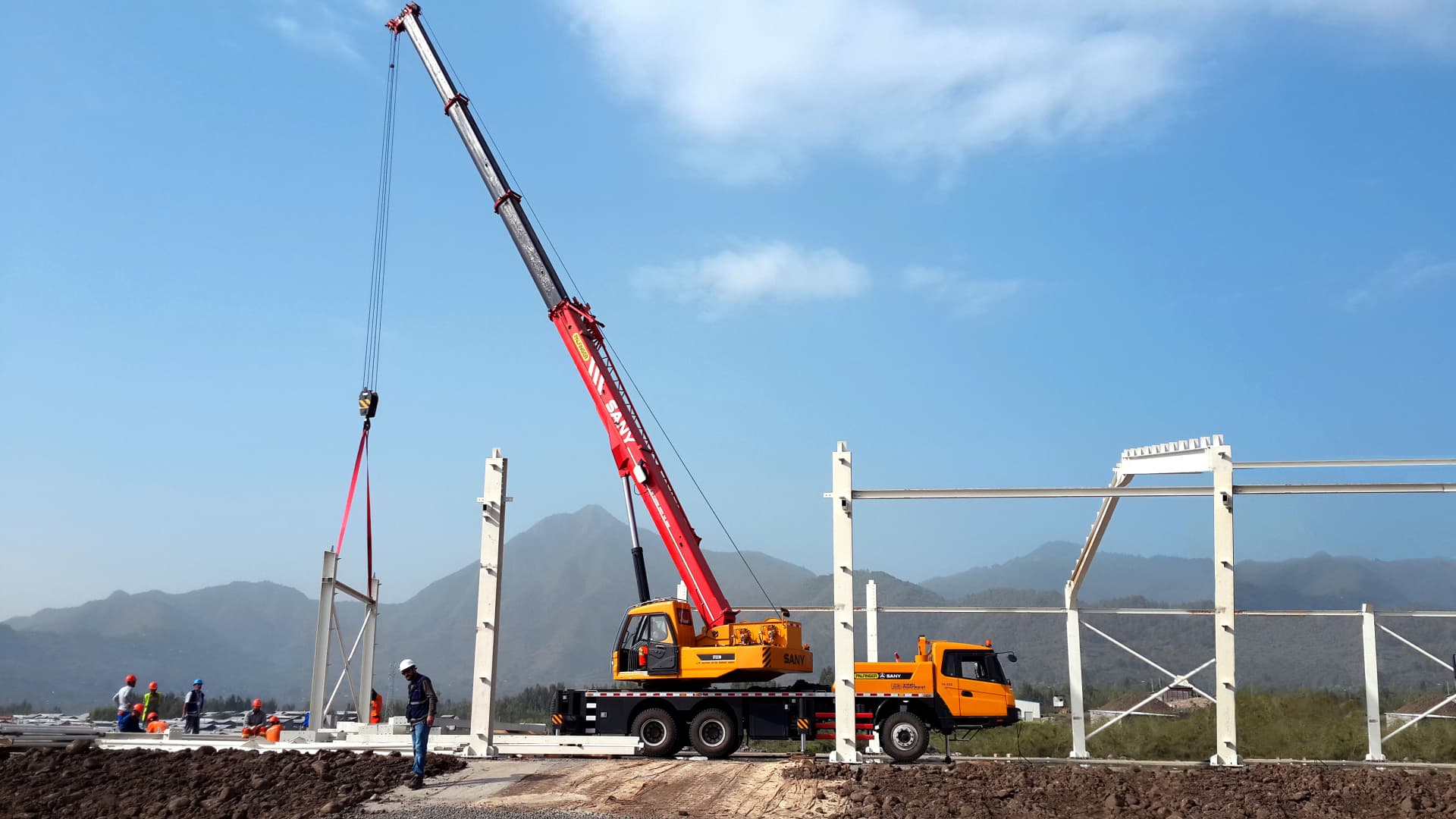 Industrial crane skyline